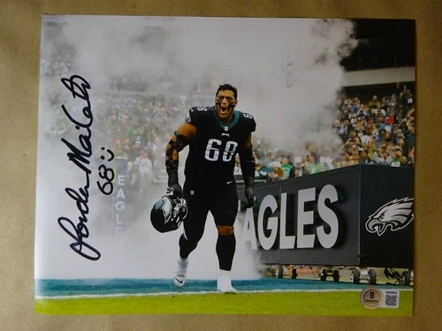 Signed Jordan Mailata Autographed 8"x10" Photo Philadelphia Eagles Beckett COA