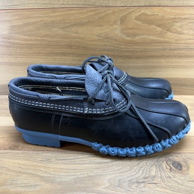 LL BEAN Bean Boots Rubber Moc Mens 9.5 Blue Navy Waterproof Slip On