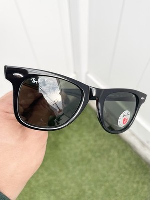 New Ray Ban Polarized Classic Wayfarer RB2140 2140 Black G15 Lens Size 50/22