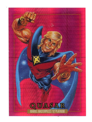2024 Marvel Masterpieces '92 Platinum RED PRISM #72 Quasar