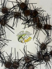 Custom Fuzzy Dice bait Green Pumpkin /Red Shimmer with black wigglers  Bin 96