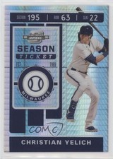 2020 Panini Chronicles Contenders Optic Hyper Prizm /299 Christian Yelich 05db