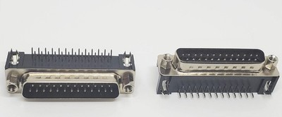 10 Pack DB25 Male Right Angle PCB Mount Connector 90 Degree D-Sub Connector