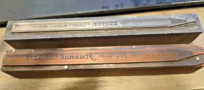 VINTAGE EBERHARD FABER LETTERPRESS WOOD BLOCK PENCILS JOURNAL EDITOR ADVERTISING