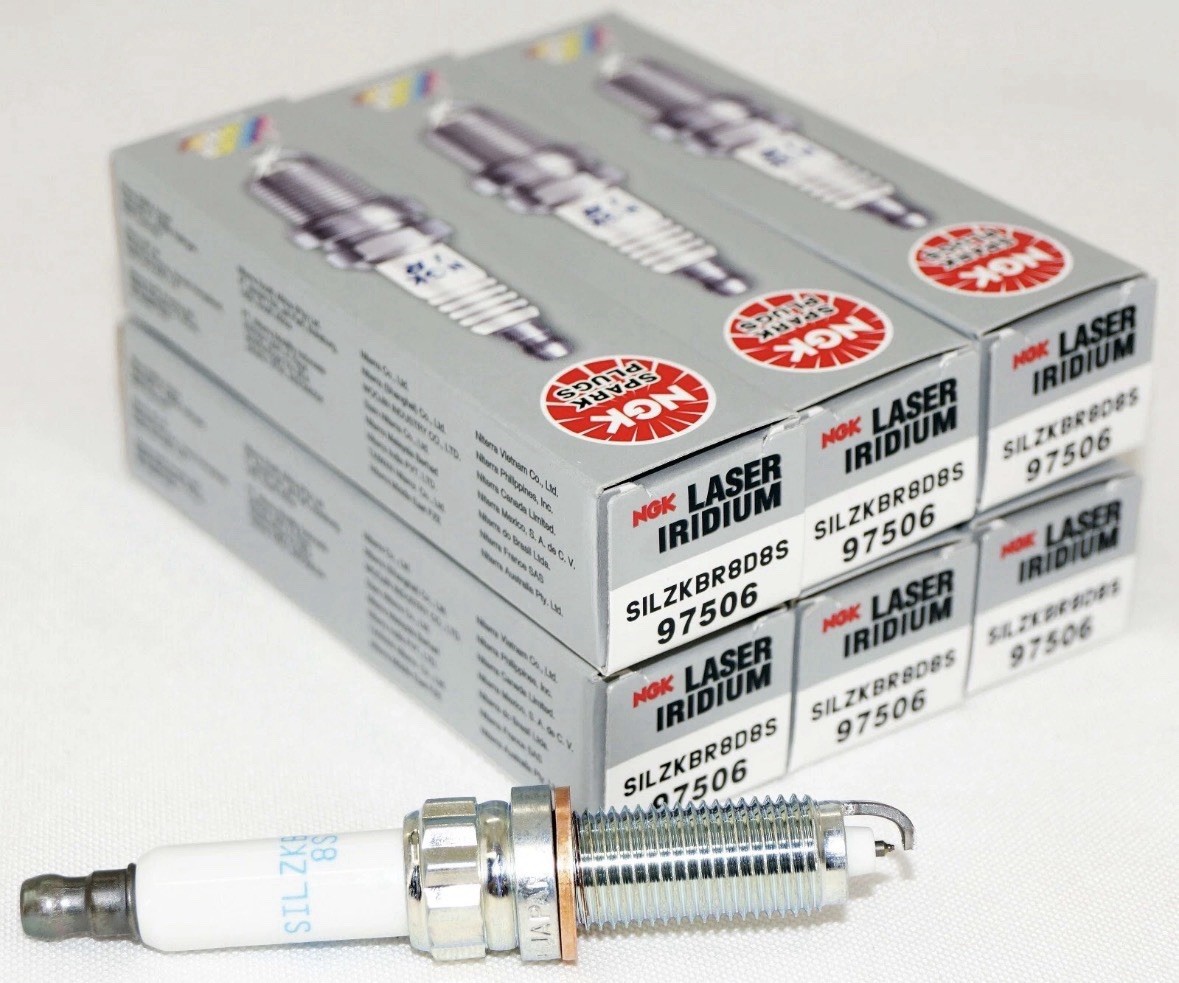 Set of 6 NGK 97506 - Laser Iridium Spark Plugs SILZKBR8D8S