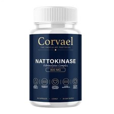 Corvael Nattokinase Fibrinolytic Complex Supplement Daily Circulation 60 Ct 