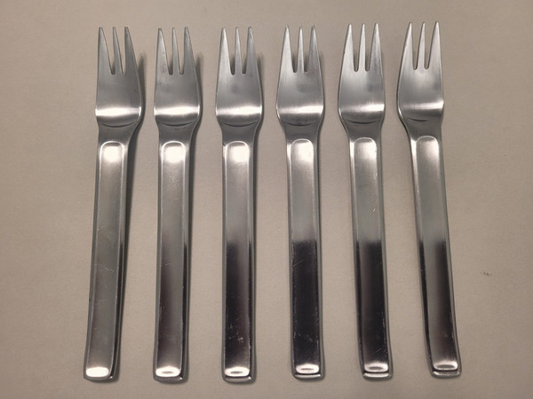Juego de 6 tenedores de ensalada de acero inoxidable POEM IKEA