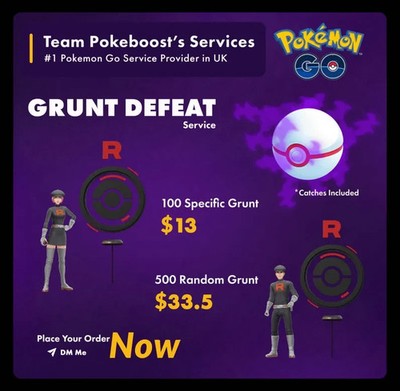 Pokèmon Go Shadow Pokemon x500/Team Rocket Farm/FAST/READ DESCRIPTION