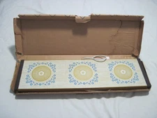 Party Hostess Warm-O-Tray Corning Ware Cornflower 3 Burner Food Warmer Tested