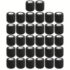 Self Adhesive Bandage Wrap, 2" X 5 Yards Athletic Tape Gauze 32 Rolls Black