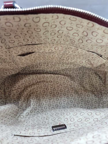 Authentic Guess Purse Burgundy Large Hand Bag - Picture 9 of 15