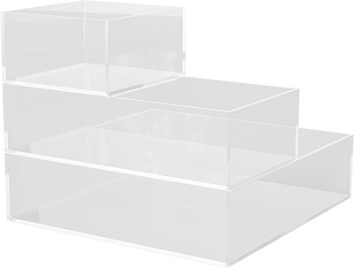 Brody Desktop Storage Organizer, Stack and Slide Plastic Organizer Tray, Organiz