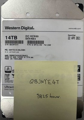 Western Digital Ultrastar DC HC530 14TB SATA Hard Disk Drive - Silver...