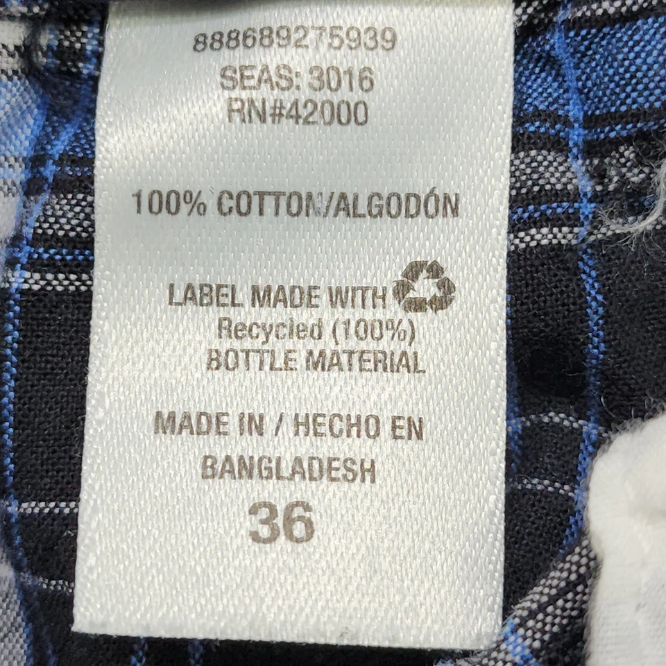 Basic Editions Короткие Мужские 36 Синие Черные Клетчатые Грузовые Универсальные Опрятные Skater Повседневные - Изображение 4 из 4