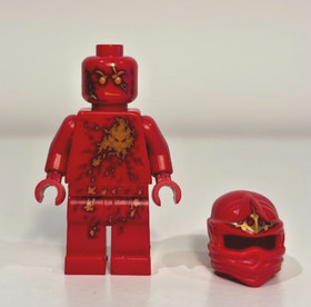 LEGO Ninjago NRG Kai Minifigure Fire Ninja Gold Rare Lightning Figure