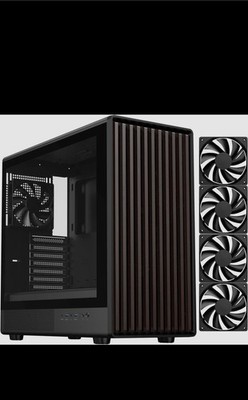DIYPC DIY-ATX08-Wood Black USB3.0 /Type C ATX Mid Tower Gaming Computer Case w/