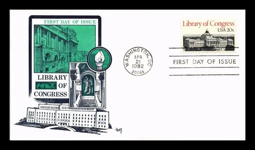 US COVER FIRST DAY OF ISSUE 20 CENT POSTAGE LIBRARY OF CONGRESS