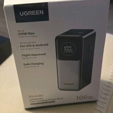 UGREEN Nexode Power Bank 12000mAh 100W PD PPS Fast Charging Portable Black