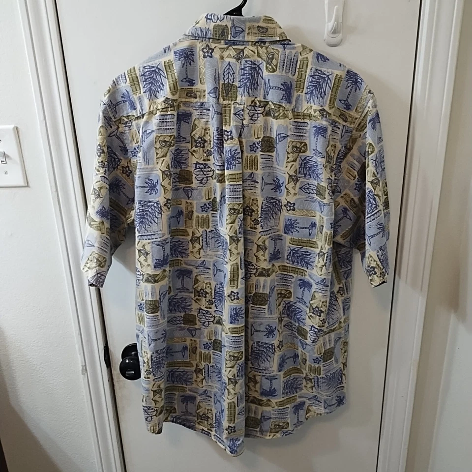 Camisa estilo hawaiano manga corta Cambridge Classics para hombre talla L Foto 4 de 4