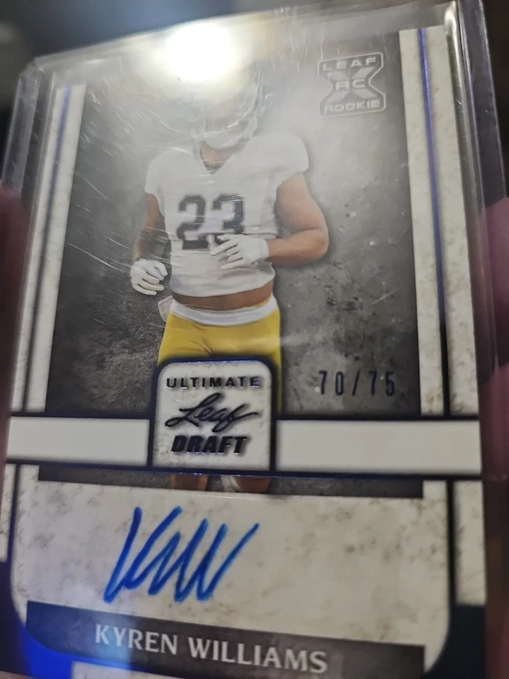 Kyren Williams 2022 leaf ultimate draft auto autograph #/75 Rams Rookie ND - Image 2 of 4