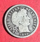 1895S US Barber SILVER Dime "San Francisco" Mint! Semi Key Date! Good/VG! Coin!