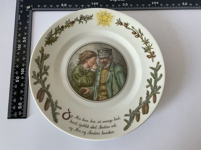 Rare Vintage Peters Jul Johan Krohn og Pietro Krohn Motiv Danish Christmas plate