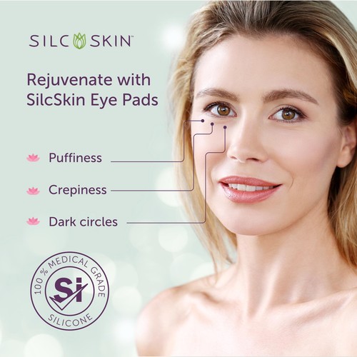 SilcSkin Silicone Eye Pads - Reusable Overnight Eye Patches, Medical-grade Si... - 第 2/8 張圖片