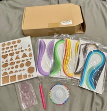 Paper Quilling Starter Kit - New - Paper, Guides, Tools included - Arts & Crafts