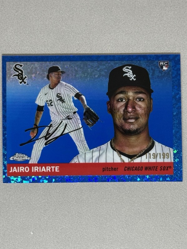 2025 Topps Platinum Anniversary Jairo Iriarte Blue Speckle Refractor /199 RC 224