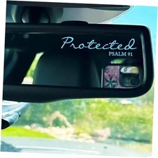 Set 2Pcs Rearview Mirror Decal Bible Verse Christian Jesus Car Protected Bible