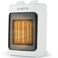 NETTA Ceramic Fan Heater 2000W - 3 Heat Settings & Thermostat with Tip Over &