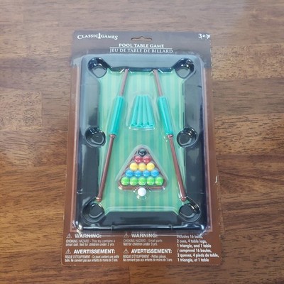 Pool Table Game With Legs New Sealed Includes Cue Sticks 24 Piece Novelty Toy