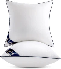 Siluvia 18"X18" Pillow Inserts Set of 2 Decorative Square Throw 18" Pillows with