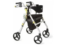 Medline Premium Empower Folding Mobility Rollator Walker with Memory Foam Seat