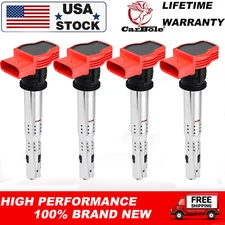 4PCS Ignition Coil Pack For Audi TT A4 A5 R8 VW Golf Jetta GTI 2.0L 2.0T UF529