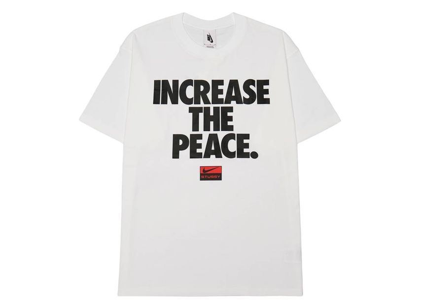 【Nike x Stussy 】 コラボ Increase The Peace Tee Nike x Stussy Increase The Peace Tee White XS-XXL Japan Size