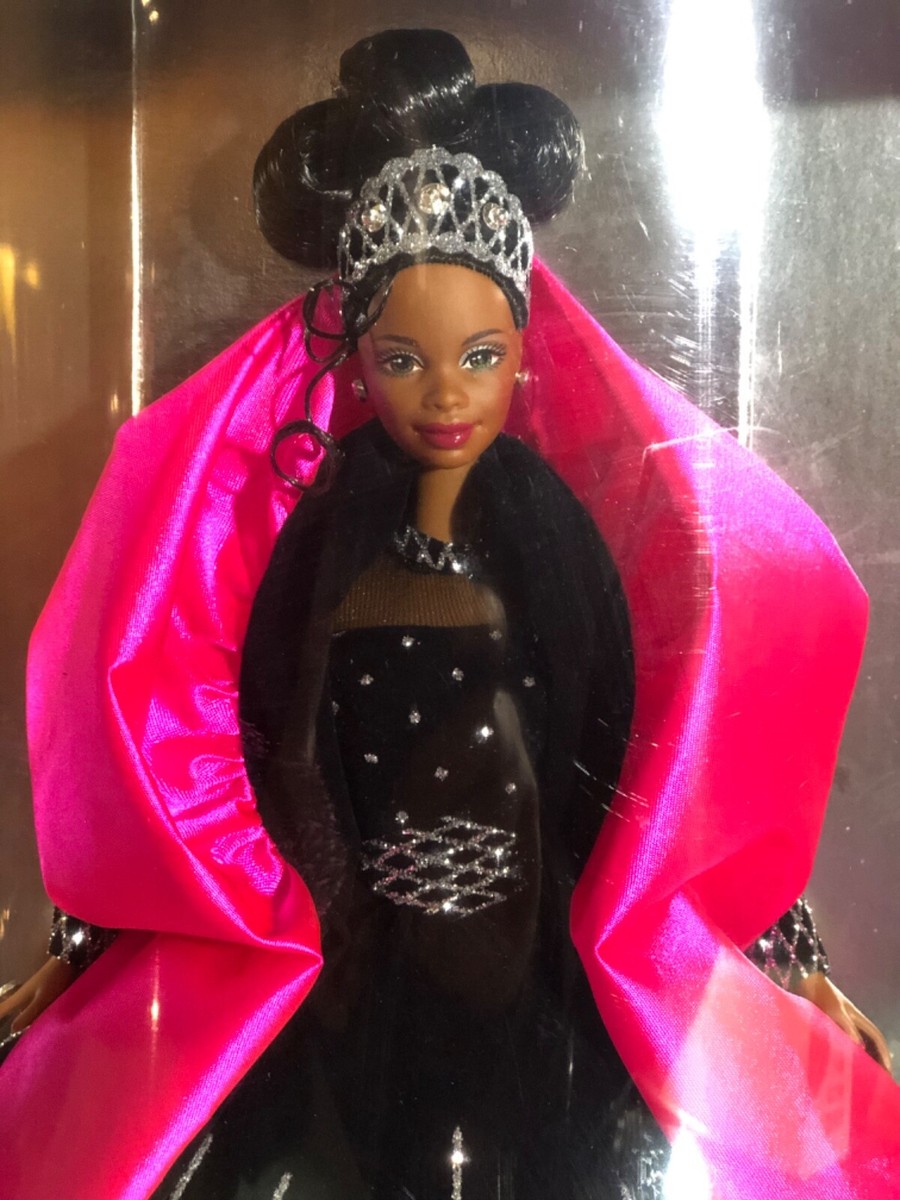 Milk Barbie doll コート ブラック 1998 Happy Holidays African Barbie Doll Special Edition Series NEW