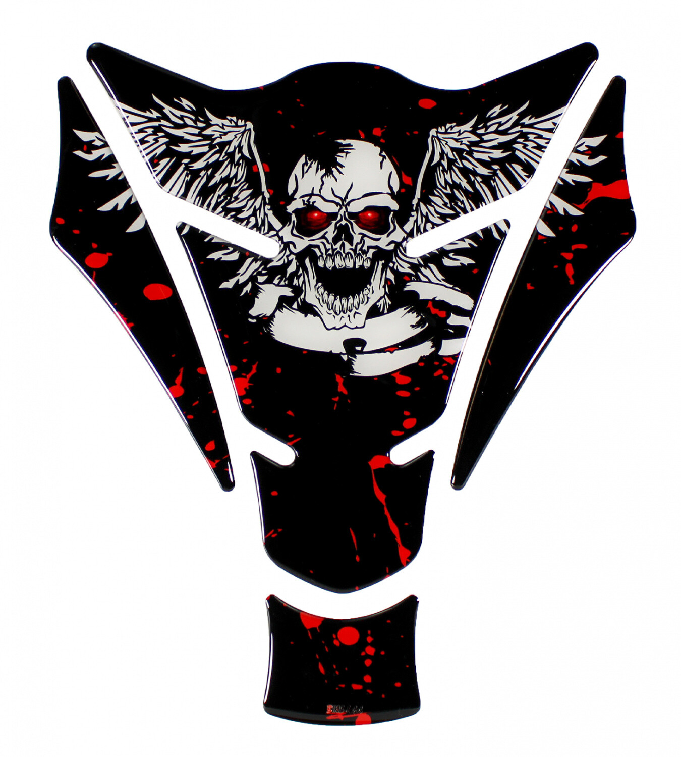 Motorcycle 3D tank pad sticker-skull wings paint protection tank protection: ...