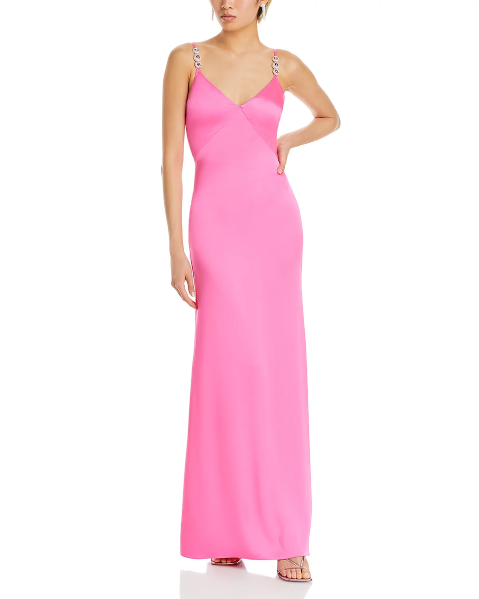 david koma pink dress David Koma Crystal Cami Gown RE24DK42DLA Size: US: 8 , UK: 12 Pink Silver  $2090
