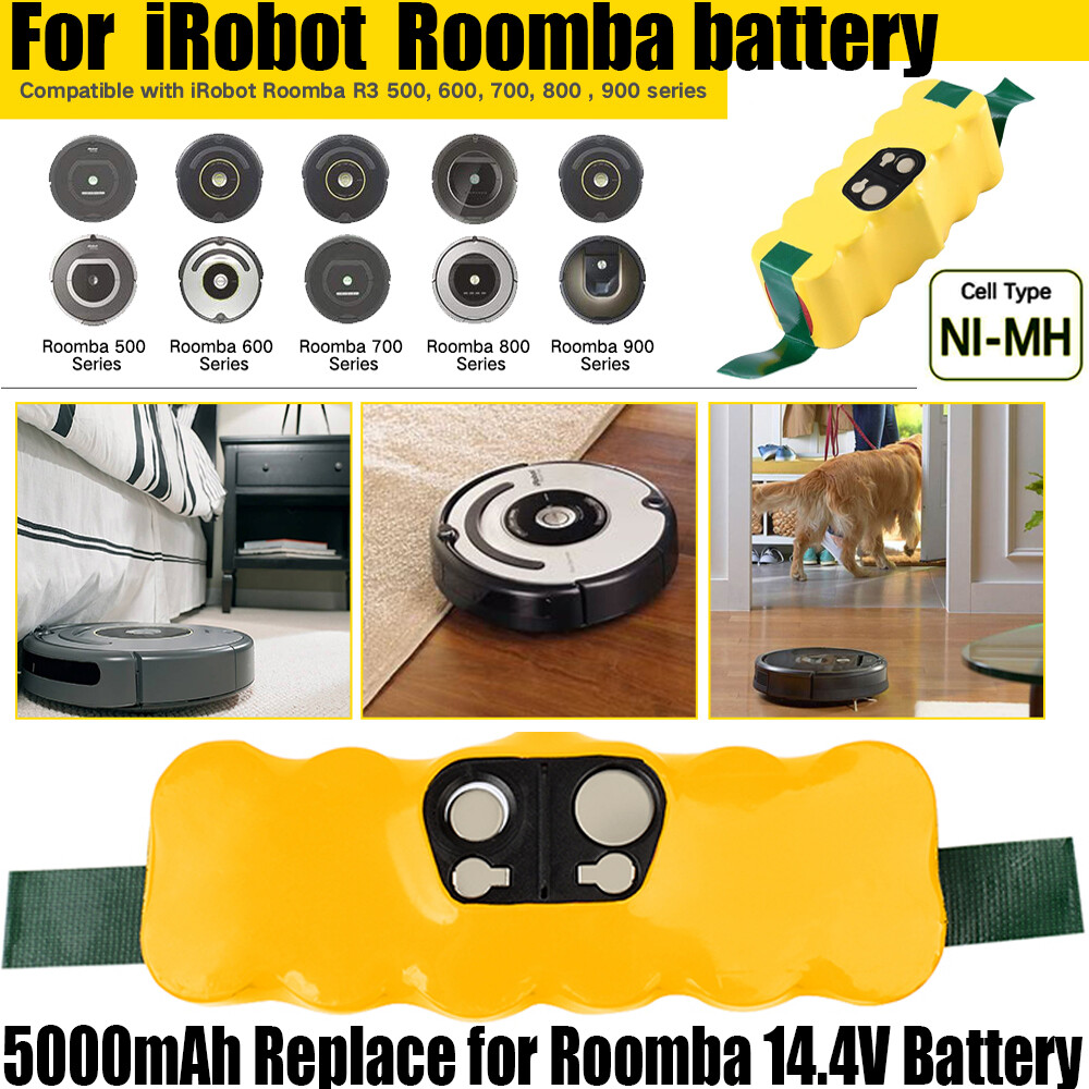 5.0Ah For Roomba 650 655 Battery R3 500 600 700 800 900 550 770 780 790 ...