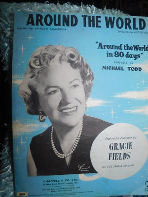 VINTAGE ORIGINAL NOTEN 1956 AROUND THE WORLD 80 DAYS GRACIE FIELDS #2