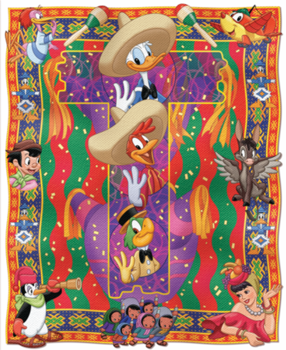 2019 Disney D23 Expo Three Caballeros Characters Canvas Wrap LE 25