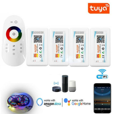 5-24V Tuya Wireless LED WiFi APP Smart Controller ,2.4G RF Remote For led strip