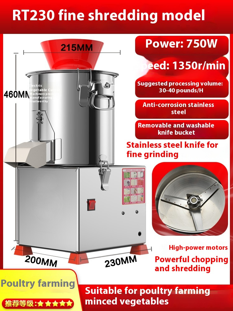 220V 750W Electric Vegetable Chopper Cutting Machine Food Pr