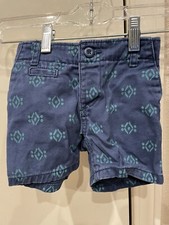 Baby Gap Blue Geometric Elastic Shorts Baby 18-24M