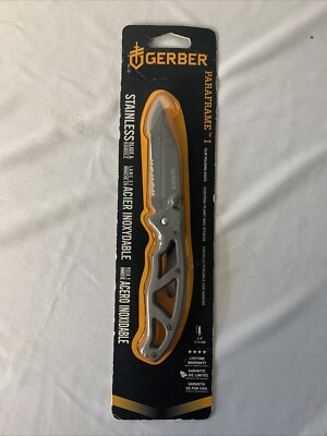 Gerber Paraframe I 3'' Folding Knife Stainless Steel Blade & Handle New