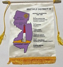 New Jersey Vintage Lions Club Banner Flag District 16 San Diego 1999