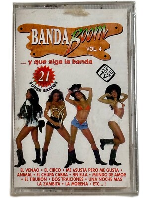 BANDA BOOM Vol 4 Y Que Siga La Banda Cassette Tape 1996 New Sellado Latin Music
