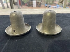 Pair Vintage Brass Chandelier Light Fixture Socket Shades Parts Restore