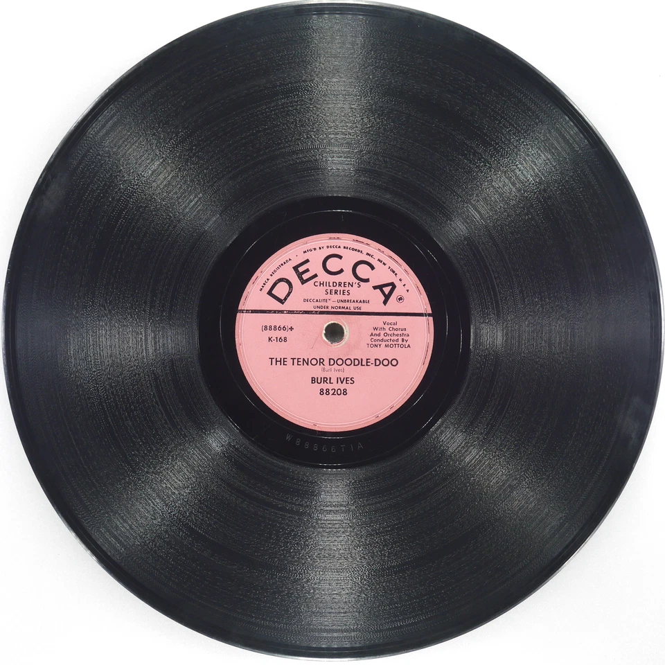 BURL IVES The Tenor Doodle-Doo DECCA 88208 VG 78 10" - Image 2 of 4